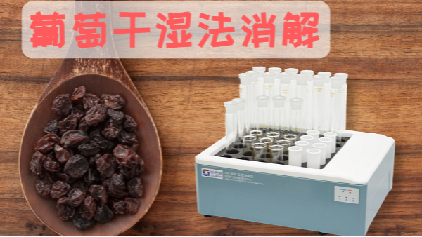 葡萄幹（gàn）硝酸濕法消解——智能（néng）石（shí）墨消解儀