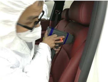 手持式光譜儀測（cè）試汽車座位靠背